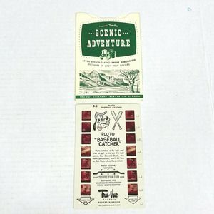 VTG PLUTO BASEBALL Disney D-3 TRU VUE‎ FILM CARD